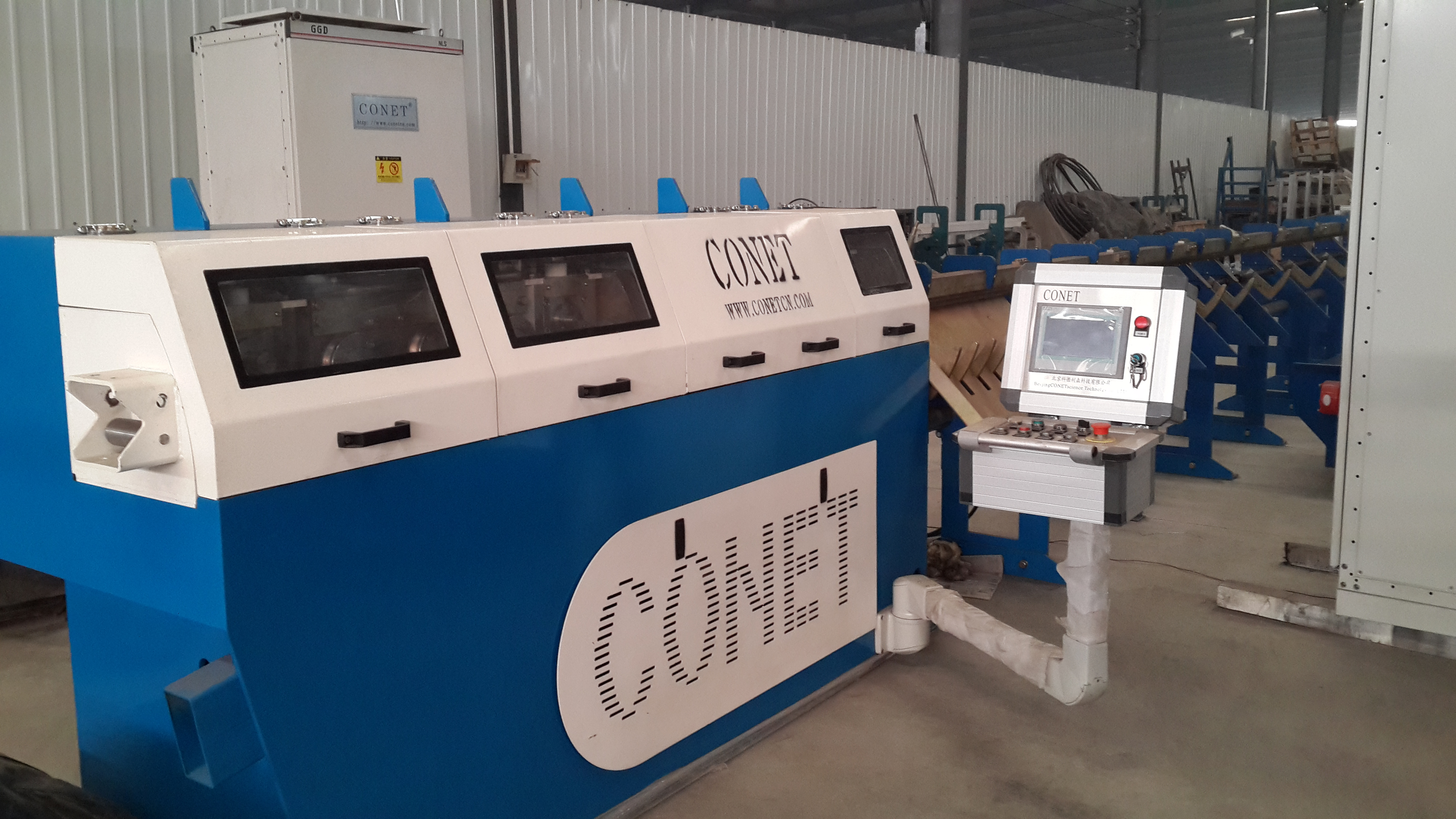 The CONET steel bar straightens the cutting off machine